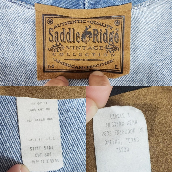 Saddle Ridge Vintage Collection Denim Jacket sz M - Picture 8 of 8